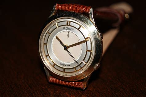 vintage lecoultre memovox wristwatch.